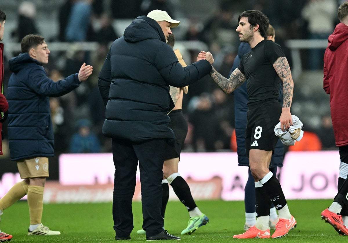 Sandro Tonali, tras el partido de FA Cup que disputó el Newcastle el pasado fin de semana