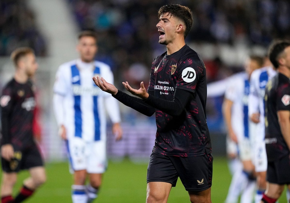 Kike Salas, en un partido del Sevilla