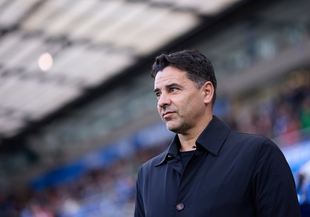 Míchel, entrenador del Girona, en el primer partido de 2025.