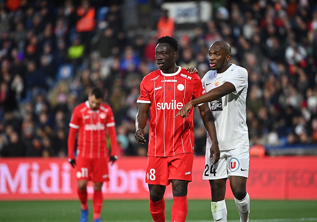 Akor Adams, en un partido con el Moontpellier.