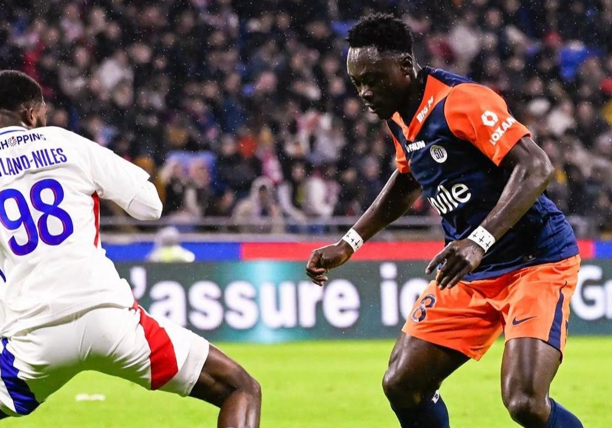 Akor Adams, en un partido con el Montpellier