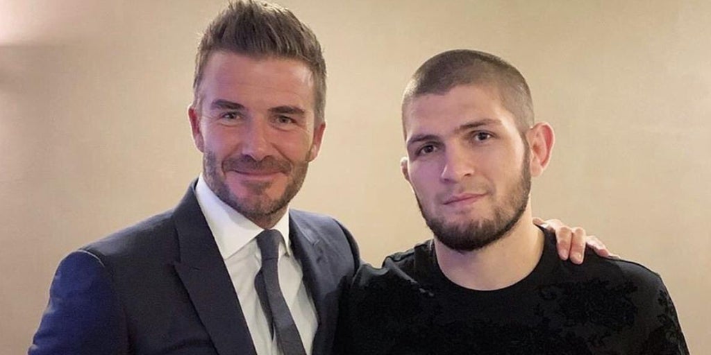 La cómica anécdota entre David Beckham y Khabib Nurmagomedov: «Me pidió que le enviara un vídeo a sus hijos...»