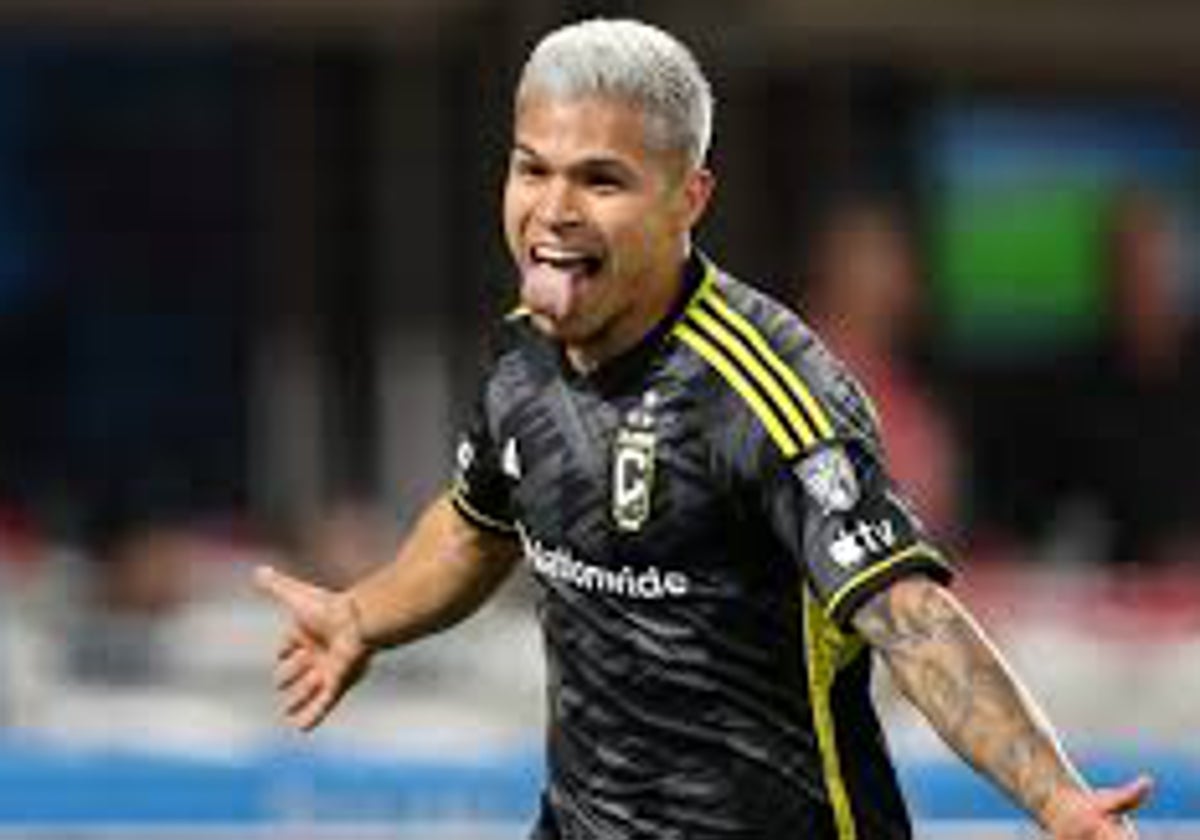 Juan Camilo 'Cucho' Hernández celebra un gol con la camiseta del Columbus Crew norteamericano