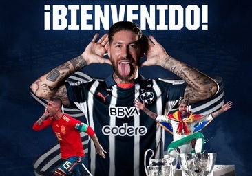 Con esta imagen anunció Rayados el fichaje de Sergio Ramos