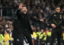 Simeone: «El árbitro ayudó de la mejor manera. Tuvo un partido correcto»