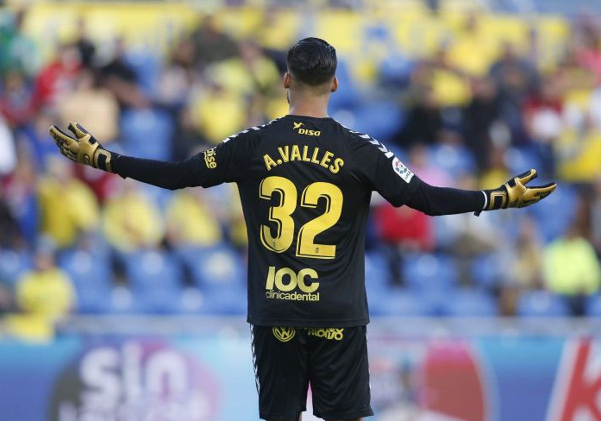 Álvaro Valles, en un partido con la UD Las Palmas