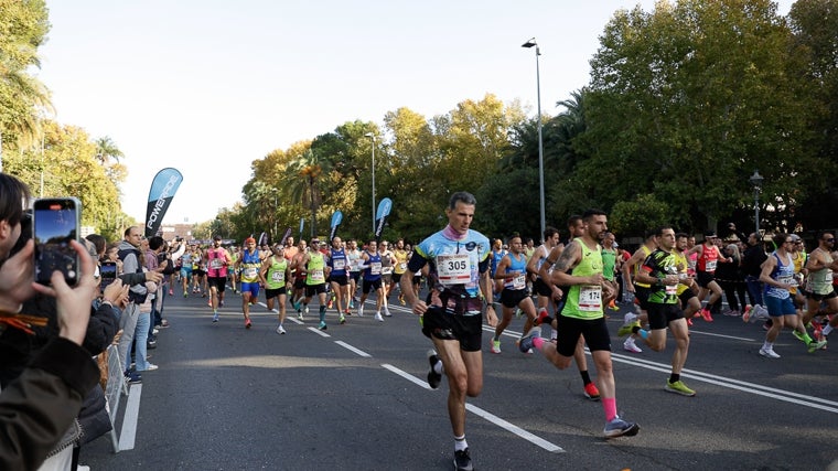 Corredores de la Media Maratón de Córdoba durante la edición del año pasado