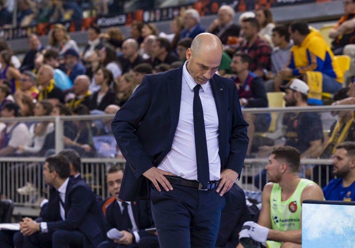 Peñarroya, durante el duelo ante el Tenerife