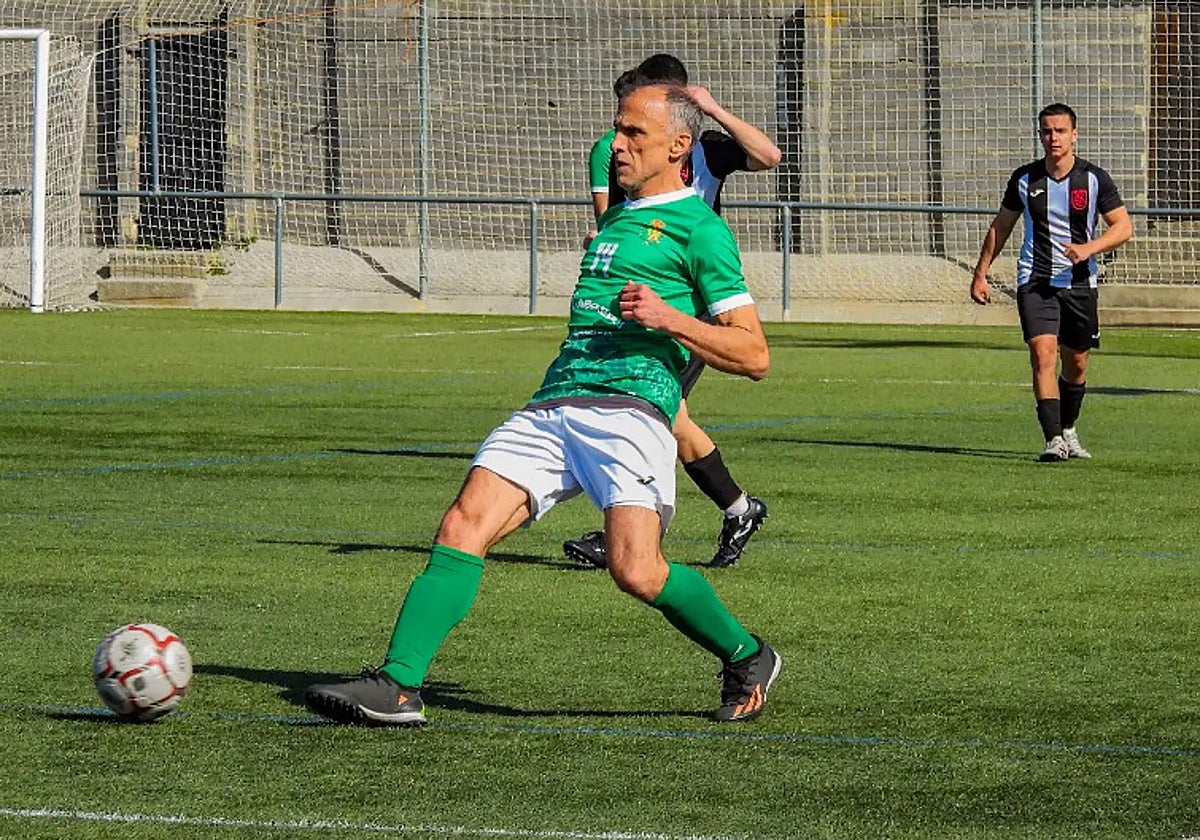 Osvaldo, el pasado domingo en el partido de la AD Cabrera en el campo del Talamanca