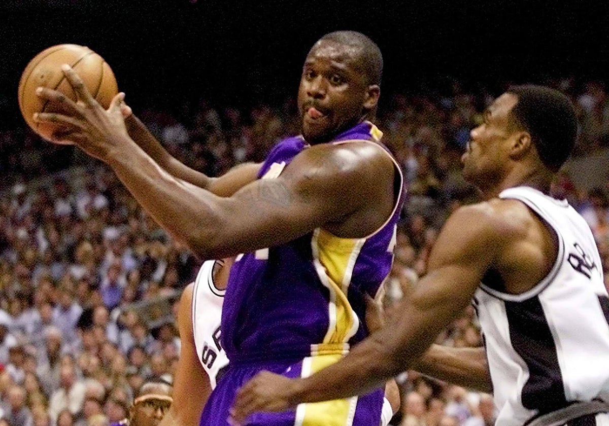 Shaquille O'Neal, en su etapa con Los Angeles Lakers