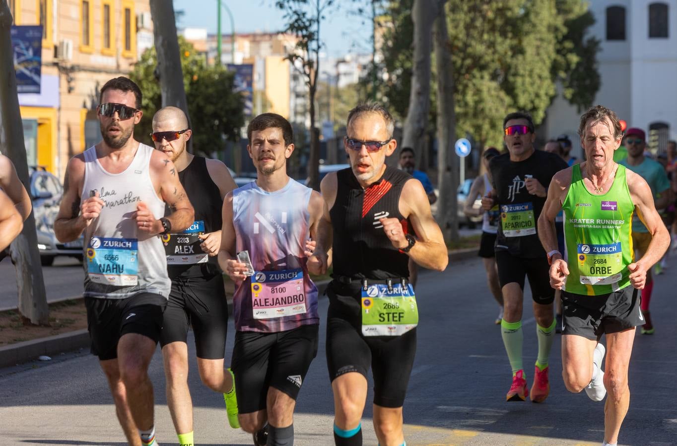 La maratón recorrió alguno de los principales barrios de la capital hispalense