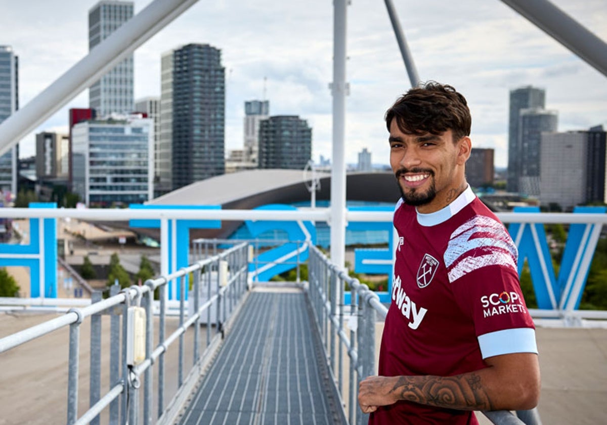 Lucas Paquetá, con la camiseta del West Ham