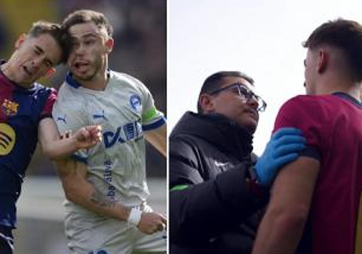 El doctor Miñarro atendió a Gavi tras su cabezazo con Conechny