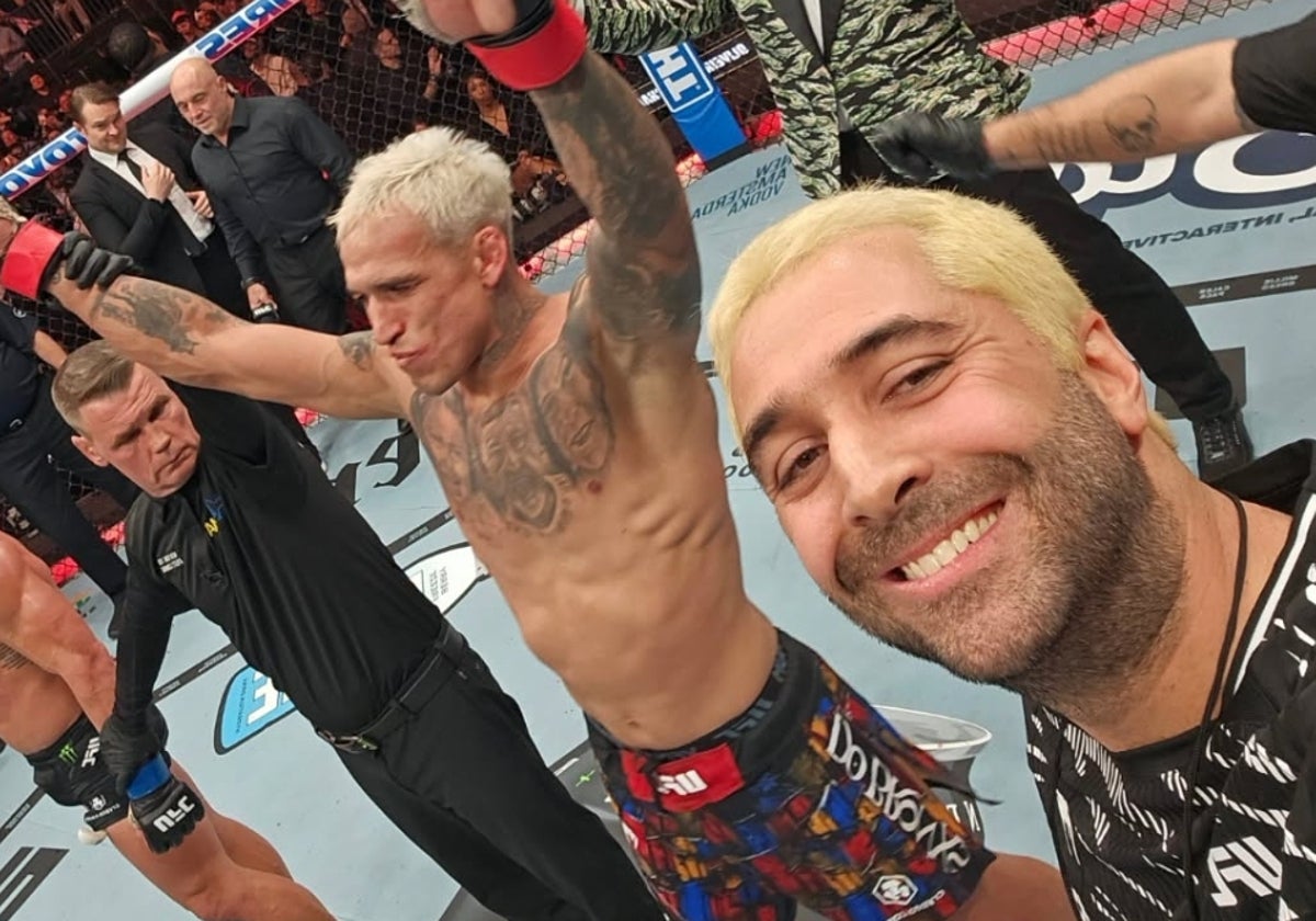 Diego Lima, junto a Charles Oliveira