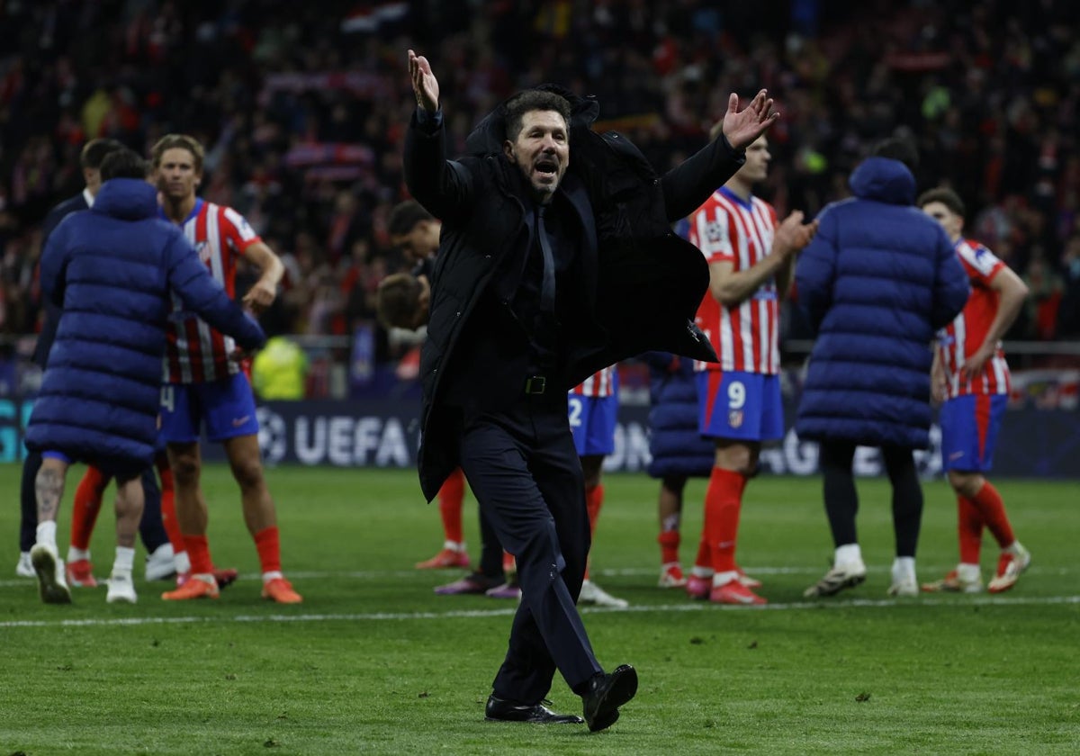 Simeone pide el aliento de los suyos tras ser eliminados contra el Madrid