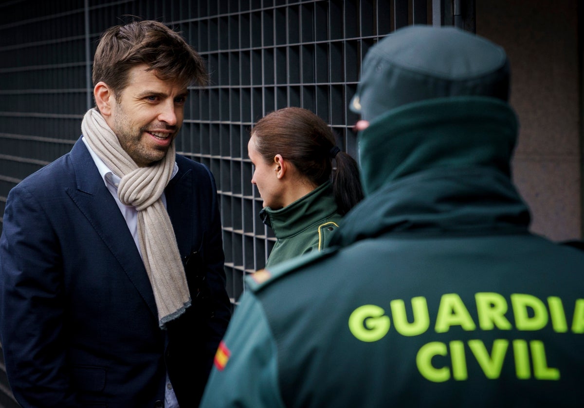 Gerard Piqué, este viernes a su llegada al juzgado de Majadahonda