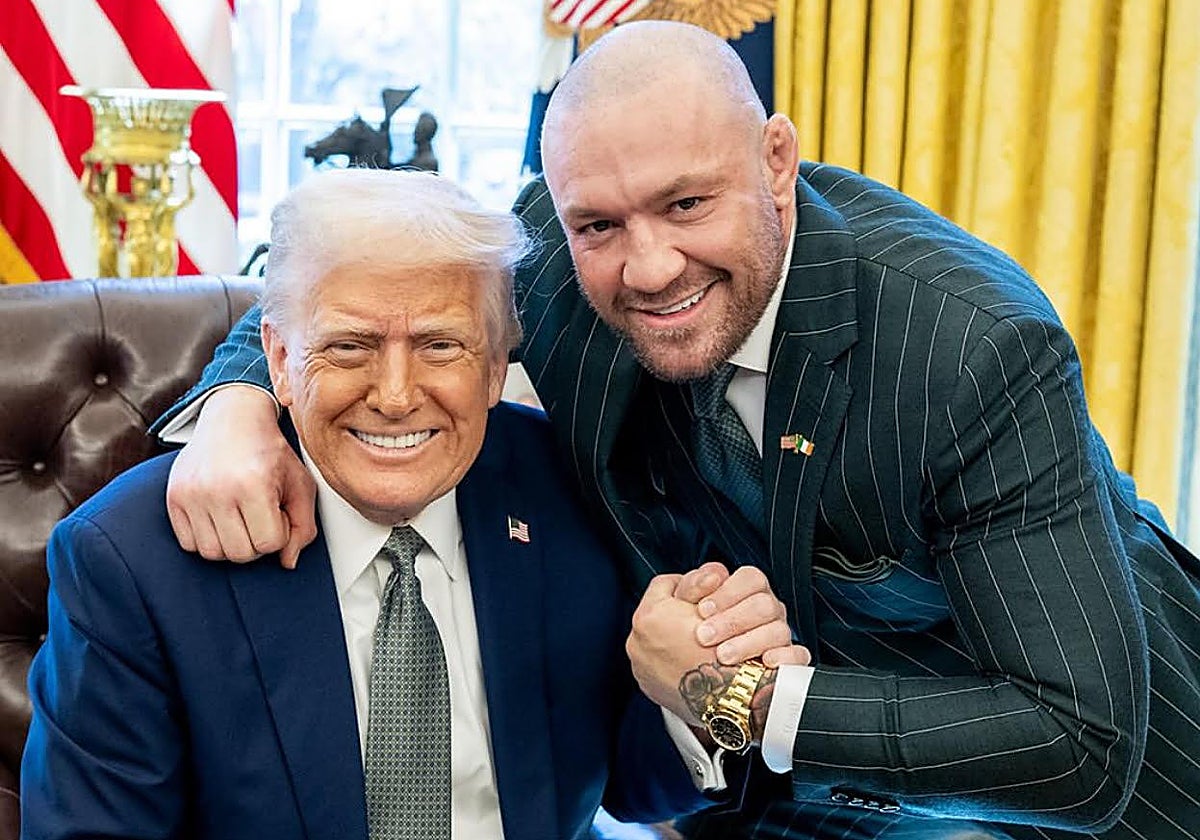 Donald Trump, durante su encuentro con Conor McGregor en la Casa Blanca