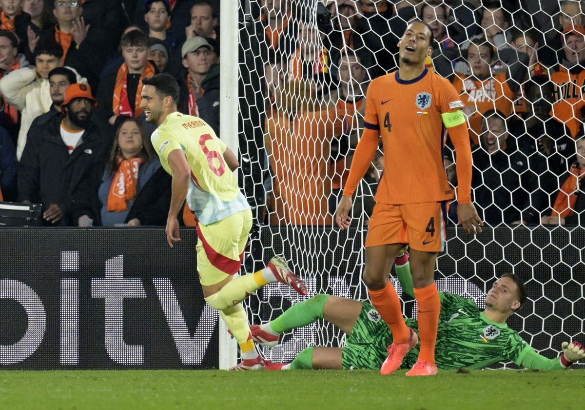 Merino, tras anotar el 2-2 ante Países Bajos