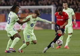 Partido entre Osasuna y Barcelona jugado en la primera vuelta