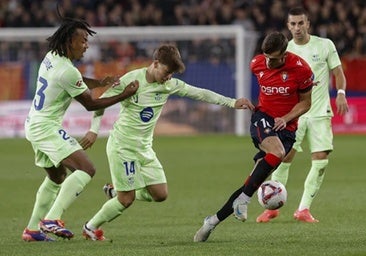 Partido entre Osasuna y Barcelona jugado en la primera vuelta