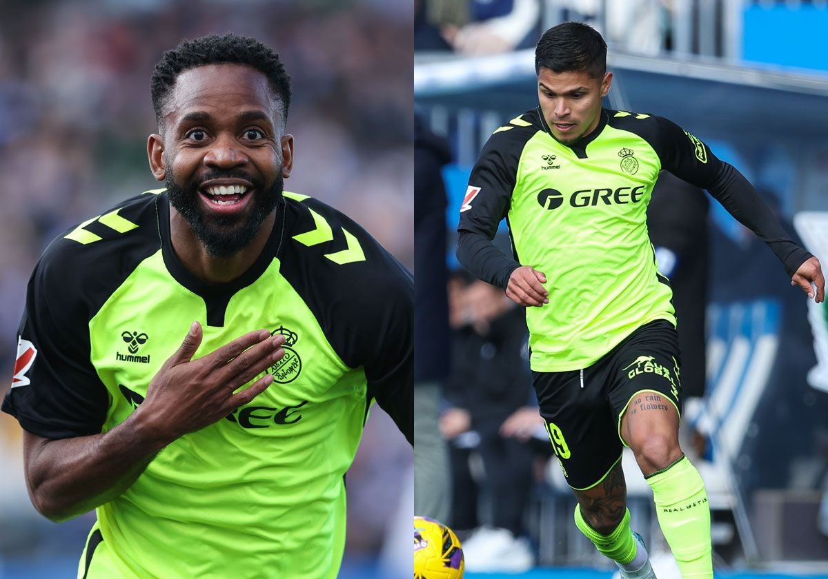 Bakambu y Cucho Hernández, durante el Leganés - Betis