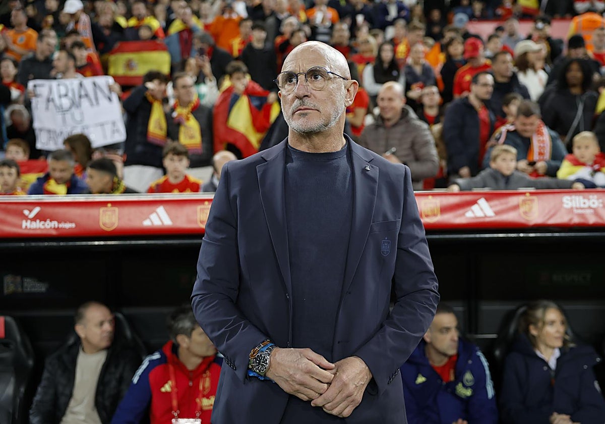 Luis de la Fuente, en Mestalla
