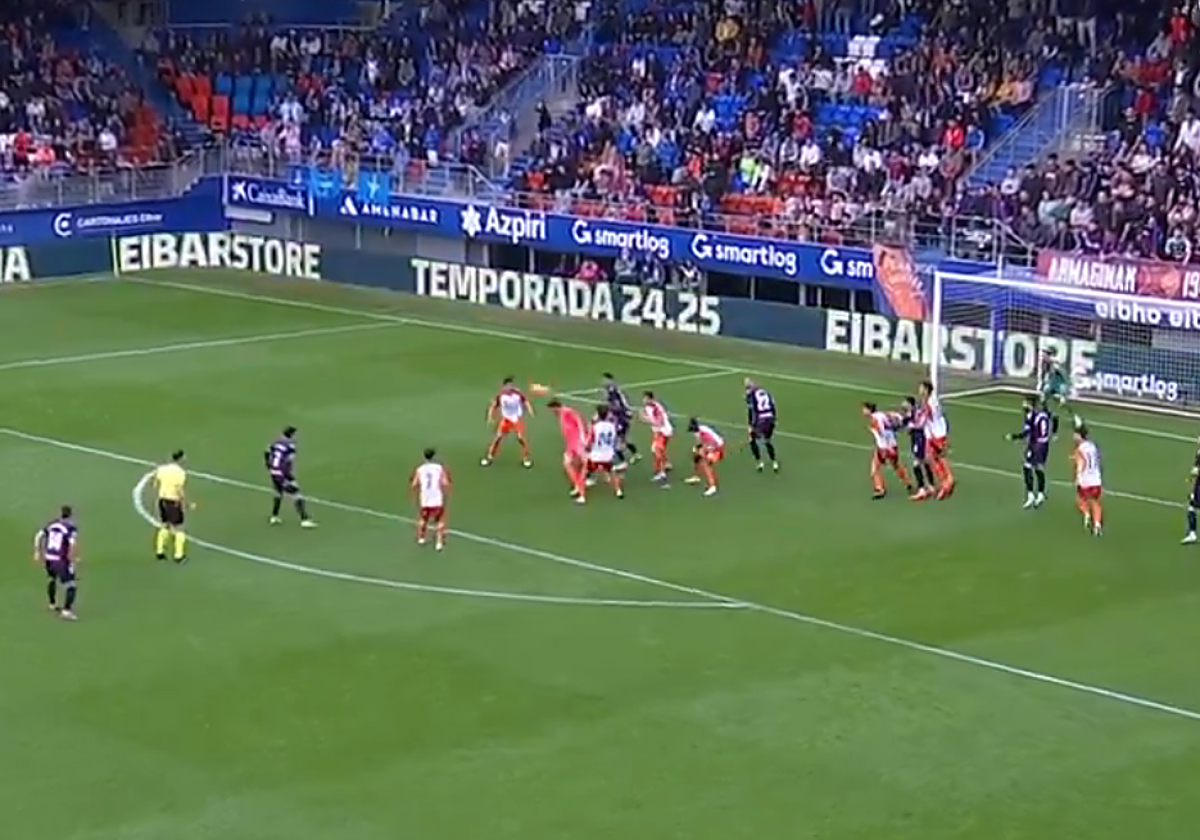 Momento del gol de Jonmi Magunagoitia