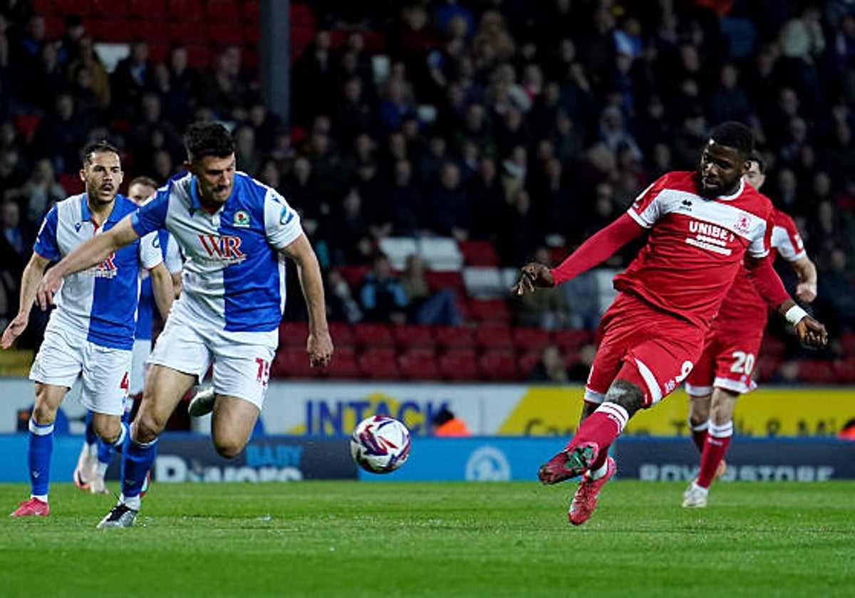 Iheanacho, en el partido del Middlesbrough ante el Blackburn Rovers