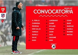 Juanlu entra finalmente en la lista para el Sevilla - Atlético