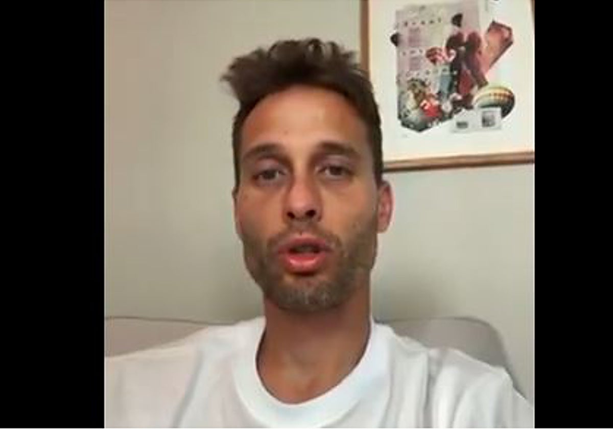 Sergio Canales, en sus redes sociales dando respuesta a lo sucedido