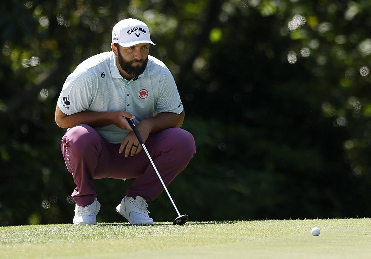 El vasco Jon Rahm durante la tercera jornada del Masters de Augusta