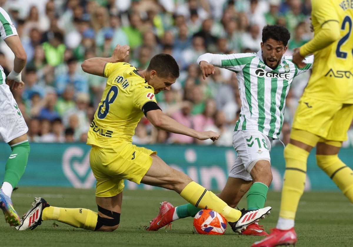Foyth y Fornals, en el Betis-Villarreal