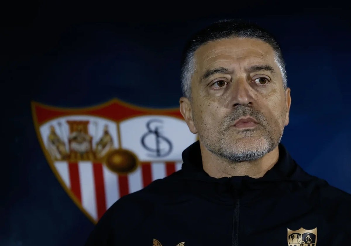 García Pimienta, en el estadio del Sevilla