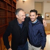 Joaquín Caparrós y Jesús Navas, juntos en un acto de ABC de Sevilla