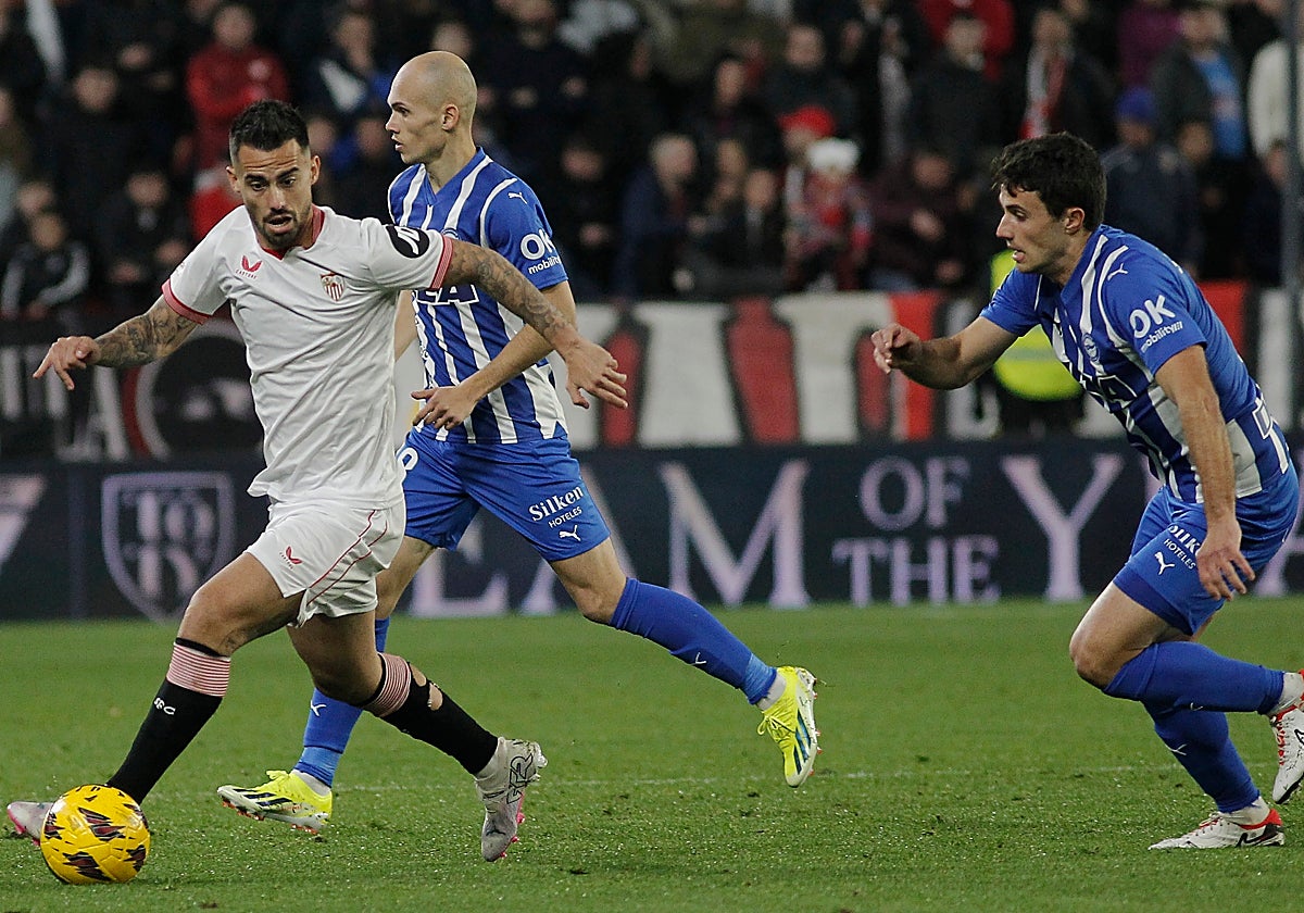 Un lance del Sevilla - Alavés de la pasada temporada en el Sánchez-Pizjuán