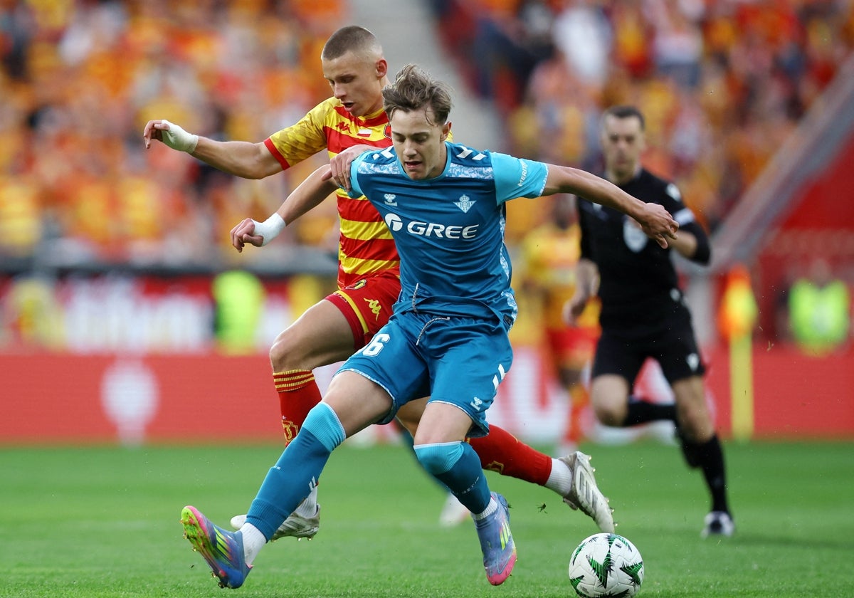 Jesús Rodríguez, durante el Jagiellonia - Betis