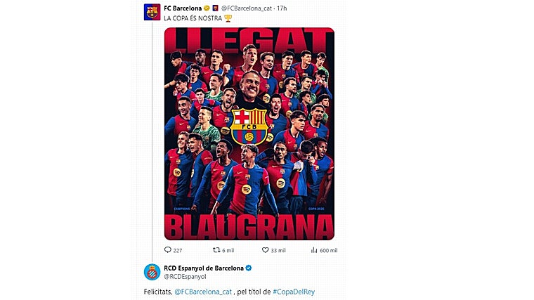 «¿En serio hay que felicitar a un club corrupto y ladrón?»: monumental cabreo de la afición del Espanyol