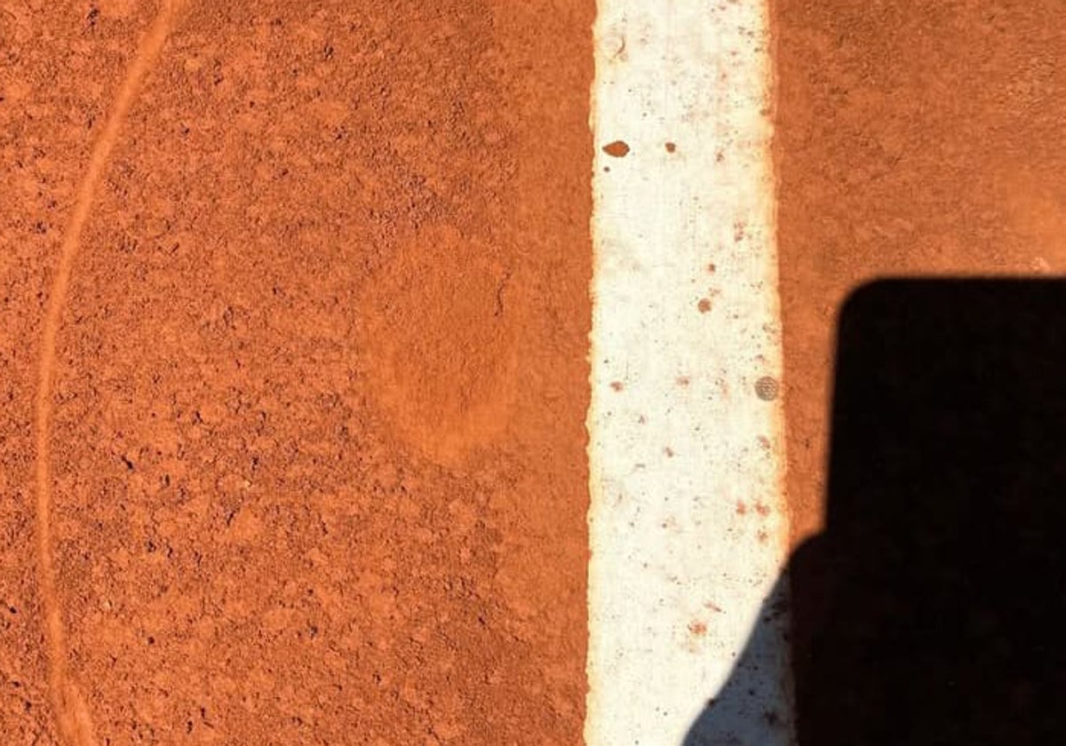 Imagen del bote de la pelota tomada por Zverev durante el partido