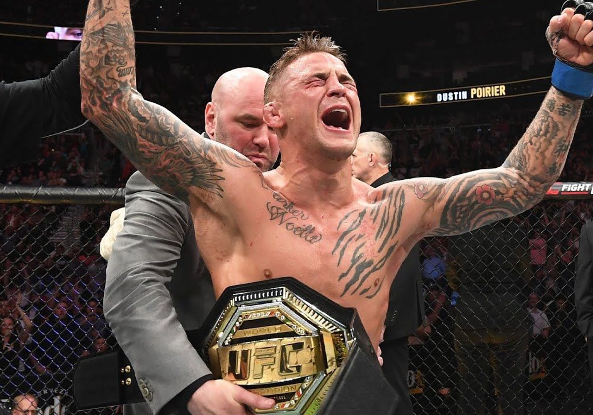 Dustin Poirier, tras ganar el título interino