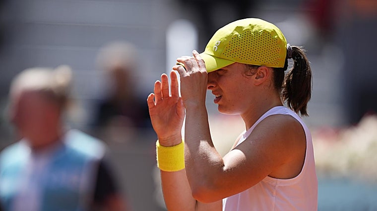 Swiatek, durante el partido ante Gauff