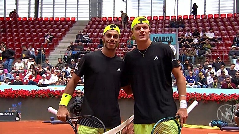 Ambos jugadores durante la eliminatoria de cuartos de final