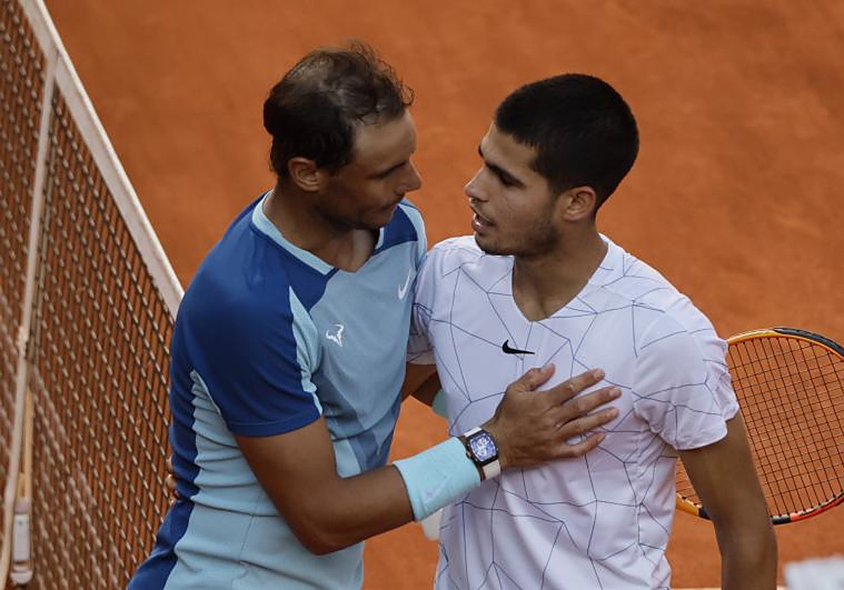 Nadal y Alcaraz en la semifinal del Mutua Madrid Open 2022