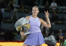 Sabalenka agarra la triple corona en Madrid