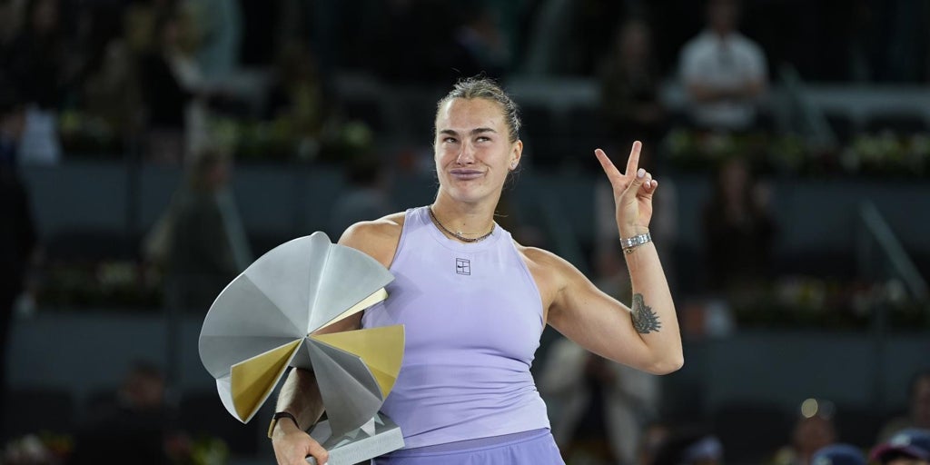 Sabalenka agarra la triple corona en Madrid