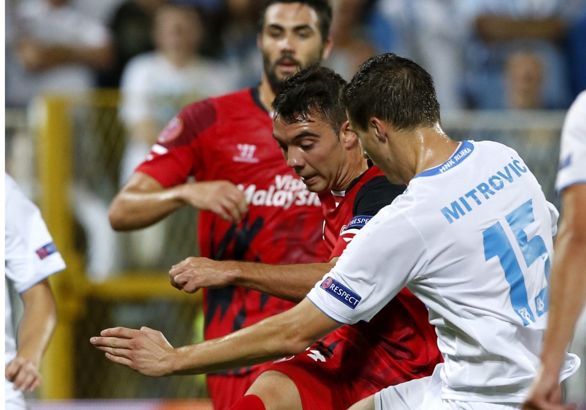 Iago Aspas jugando con el Sevilla FC