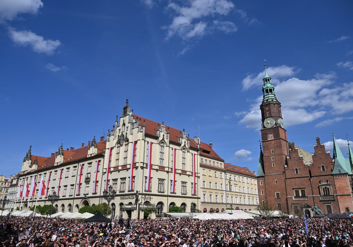 Imagen reciente del centro de Breslavia en una jornada con mucho público por las calles