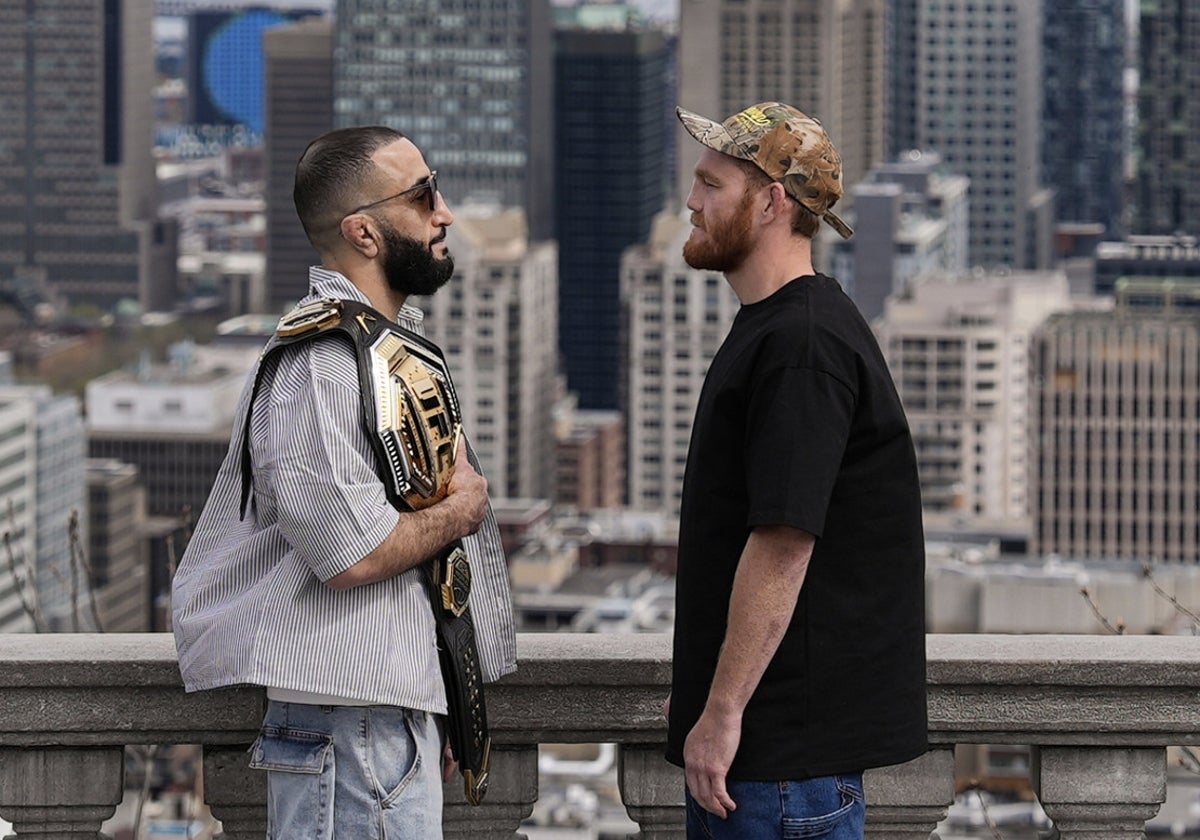 Belal Muhammad y Jack Della Maddalena antes de su combate en el UFC 315
