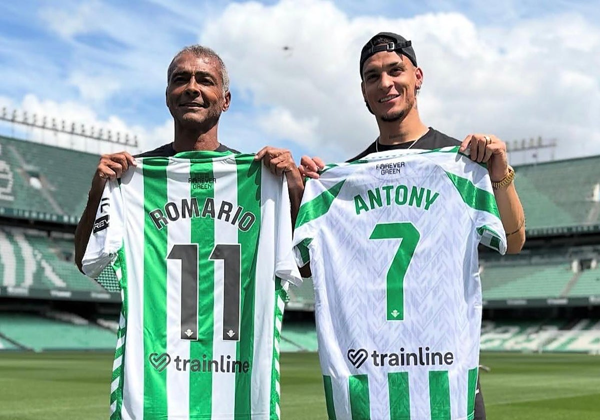 Romario y Antony, mano a mano en el Villamarín el pasado viernes
