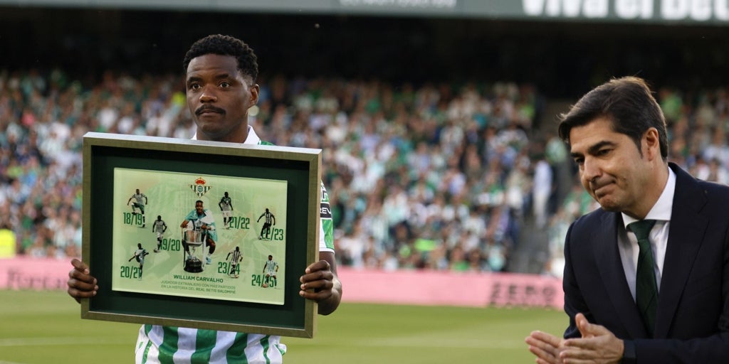 El reconocimiento del Betis a William Carvalho tras convertirse en el extranjero con más partidos