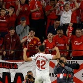 Álvaro García Pascual celebra su gol ante Las Palmas